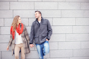 Wall Mural - Young romantic couple