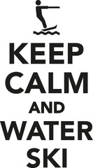 Canvas Print - Keep calm and water ski