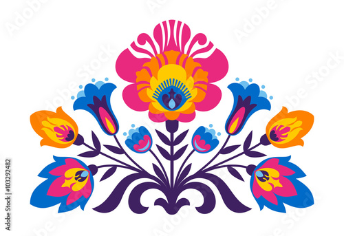 Dekoracja na wymiar  kwiaty-inspirowane-polskim-folkiem