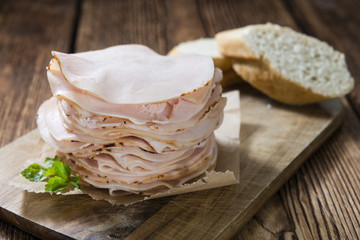 Canvas Print - Portion of sliced Chicken Breast Fillet