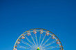 Carnival Ferris Wheel with Clean Skies with Empty Space. Close up shot of half of a ferris wheel in Coachella California.