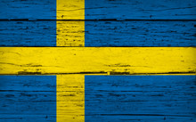 Sweden Flag Grunge Background