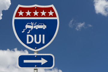 Wall Mural - American DUI Highway Road Sign