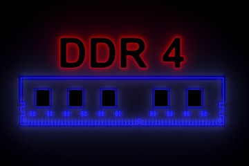 DDR4 is presented in the form of neon