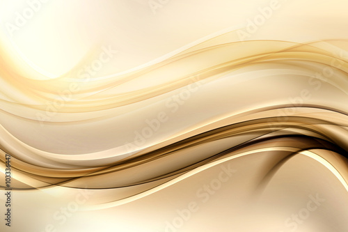 Obraz w ramie Abstract background with gold lines and waves. Composition of shadows and lights