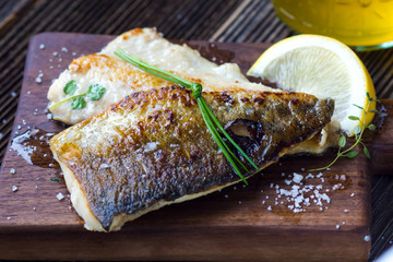 Poster - Fish Fillet with olive oil and lemon