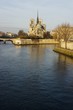 The Seine river and Notre Dame de Paris, France