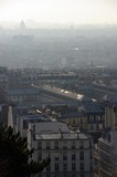 Fototapeta Fototapety Paryż - Panorama of Paris in the mist - view from Montmartre