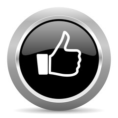 Aufkleber - like black metallic chrome web circle glossy icon