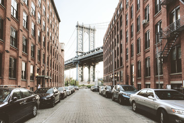 Wall Mural - Manhattan Bridge from Washington Street, Brooklyn