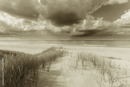 Nowoczesny obraz na płótnie Nordseestrand monochrome