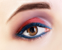 Macro Red And Blue Liner