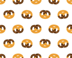 Wall Mural - Chocolate pretzel pattern