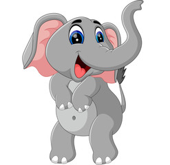 Wall Mural - ilustration of Cute elephant cartoon