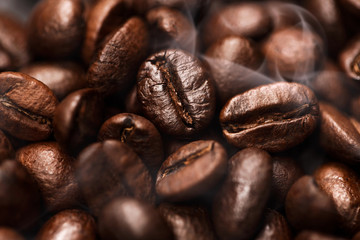 Wall Mural - Closeup of coffee beans