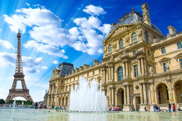 Fototapete - Le Louvre, Paris, France