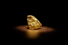 Closeup Of Big Gold Nugget