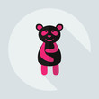 Flat modern design with shadow icons panda is sick