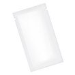 VECTOR PACKAGING: White gray rectangle sachet foil packet on isolated white background. Mock-up template ready for design