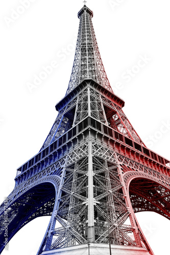 Fototapeta do kuchni Tour Eiffel bleu blanc rouge