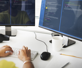 Wall Mural - software programming web development concept