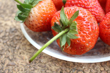 Wall Mural - Fresh strawberries