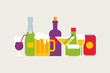 Alcohol drinks vector illustration