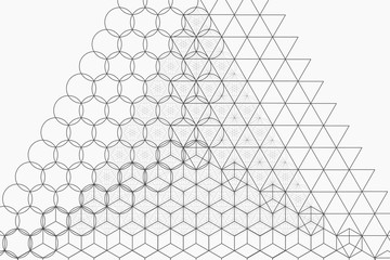 Wall Mural - sacred geometry symbols and elements background.