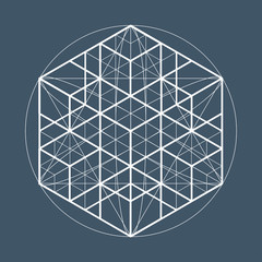 Wall Mural - sacred geometry symbol or element