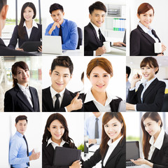 Portrait of asian Cheerful business People