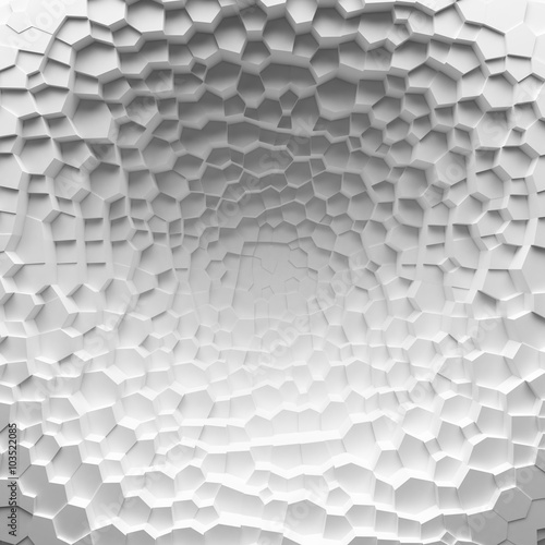 Naklejka - mata magnetyczna na lodówkę White geometric abstract polygons backdrop