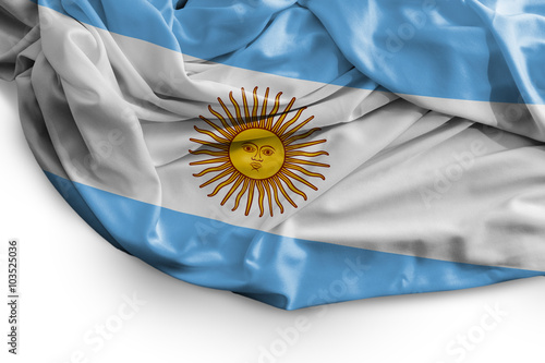 Fotografie, Tablou Argentine flag on white background