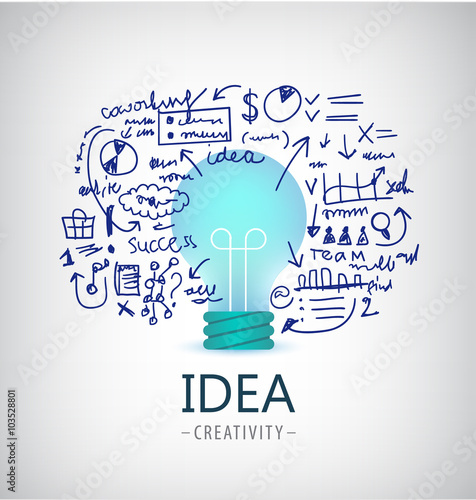 Vector Brainstorm Illustration Idea Business Logo Icon Banner