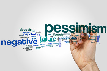 Canvas Print - Pessimism word cloud