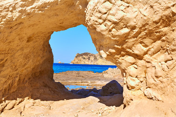 Fototapete - Javea Xabia Cala Blanca beach in Alicante Spain