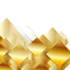 Wall Mural - vector abstract geometric gold background