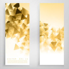 Wall Mural - vector banners and triangles.