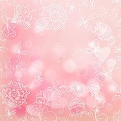 Wall Mural - Pink background