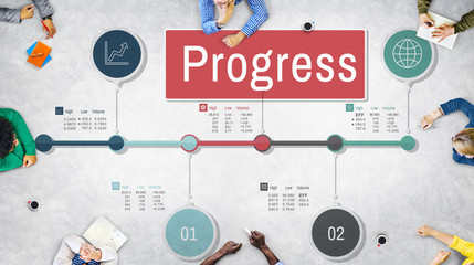 Canvas Print - Progress Improvement Investment Mission Develoment Concept