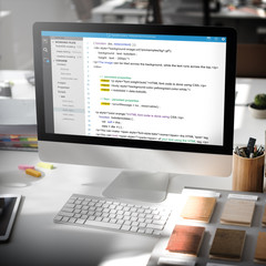 php programming html coding cyberspace concept
