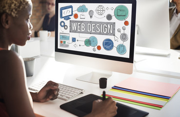 Wall Mural - web design technology digital illustrations concept