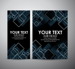 Wall Mural - Abstract blue squares pattern. Brochure business design template or roll up. Vector illustration