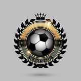 Fototapeta  - soccer emblems with crown