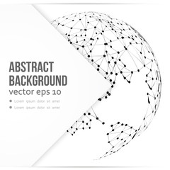 Wall Mural - Vector Abstract Telecommunication Earth Map. 
