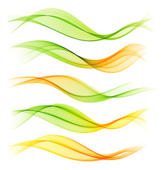 Wall Mural - set of blend abstract wave