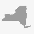 © stas111 - Map of the State of New York in gray on a white background