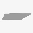 © stas111 - Map of Tennessee State in gray on a white background