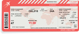 Vector illustration of airline boarding pass