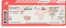 Vector Illustration Of Airline Boarding Pass