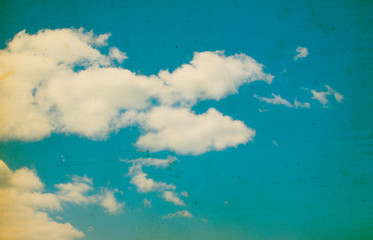 Wall Mural - Retro sky and clouds background.